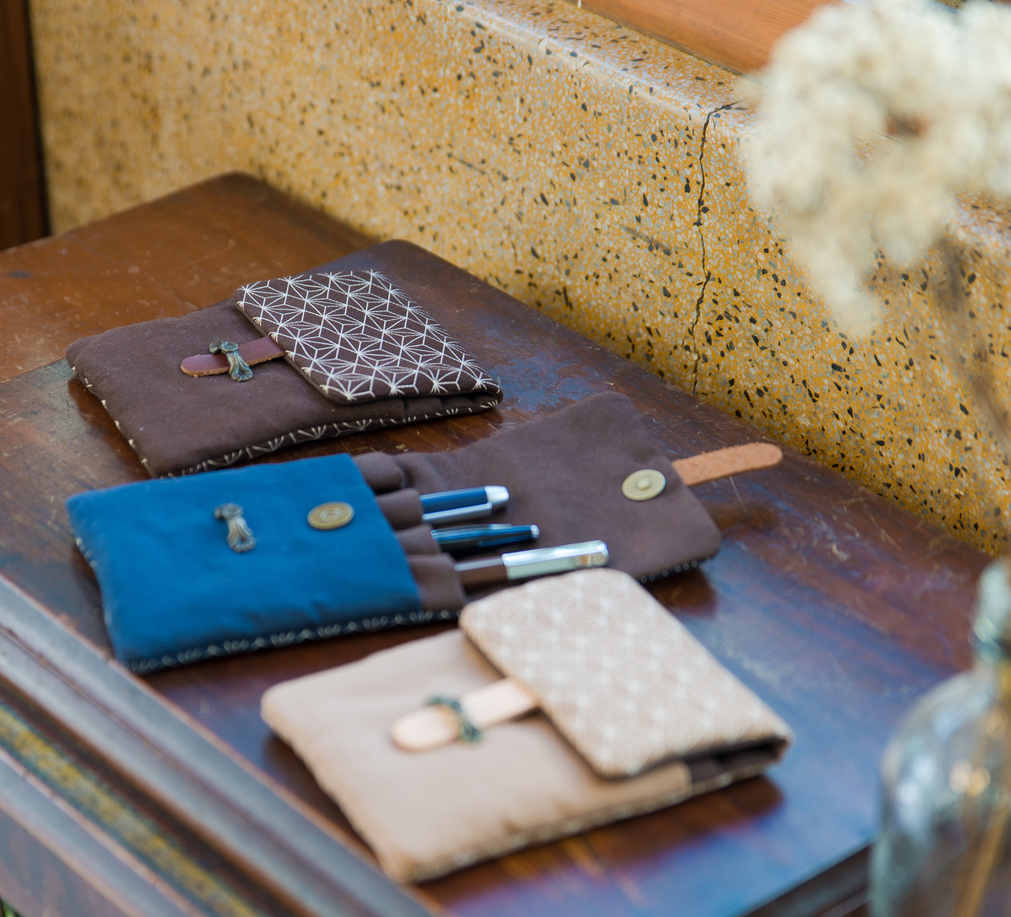 Cotton Print Grilles 7 Pen Pencase DinoWrites